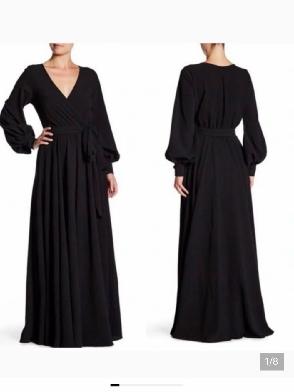 Meghan Los Angeles Fabulous Lilypad Maxi Dress Size Large
Black NEW